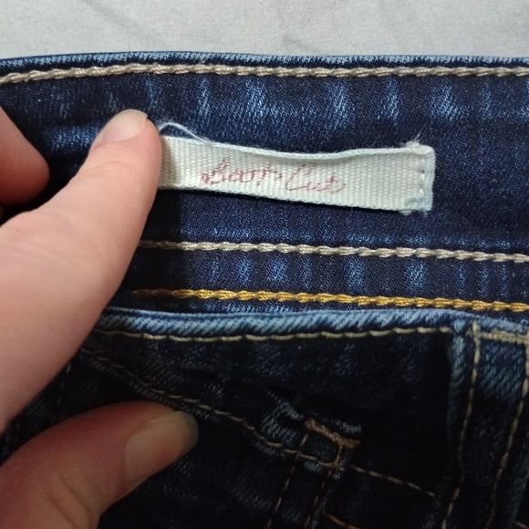 Decree Bootcut Jeans Women's 0 Blue Low Rise Medium Wash Cotton Distressed - Picture 7 of 12